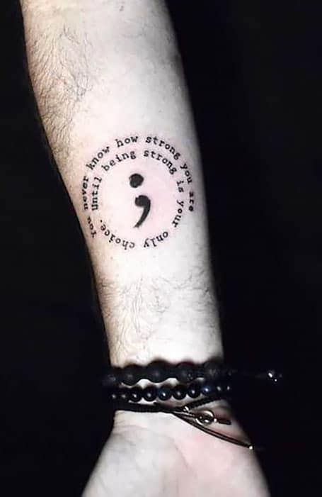 30 Semicolon Tattoo Designs Ideas & Meaning .